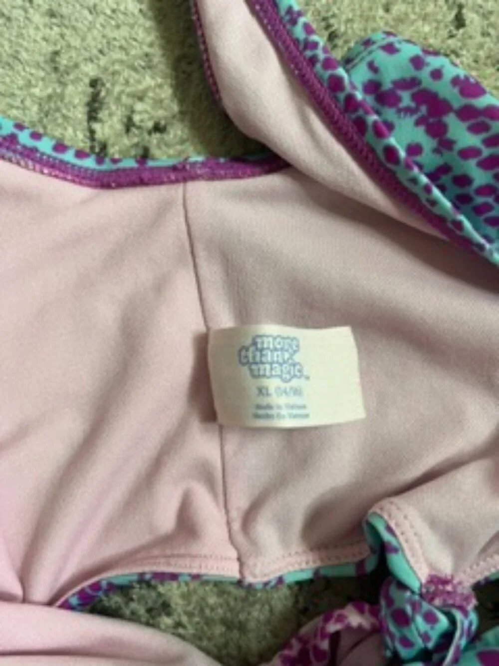🧡3/$15 More Than Magic Pink Purple Snake-Print One-Piece Swimsuit XL (14/16)